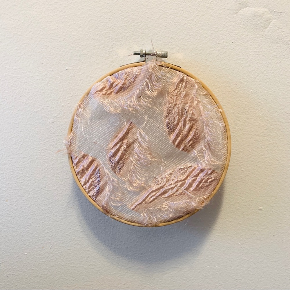 Handmade Decoration Hoop Pink Wall Art